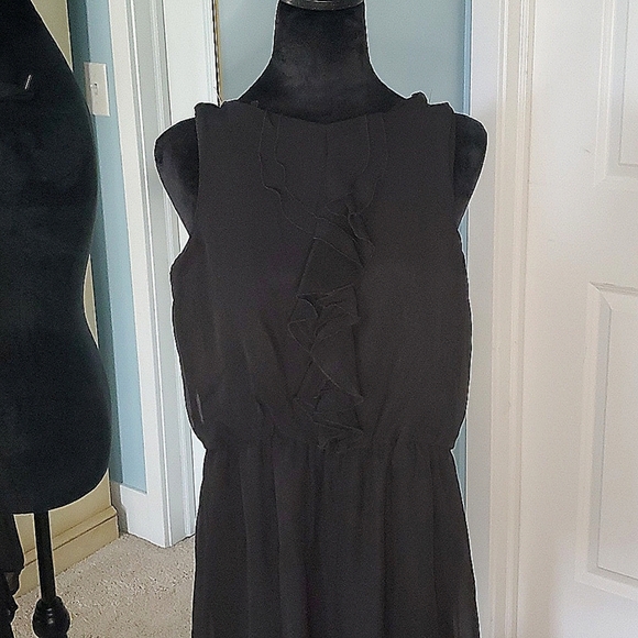 Maurices black dress XS ruffles lined - Picture 7 of 11